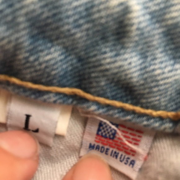 AMERICAN APPAREL light washed jeans skirt - Picture 2 of 3